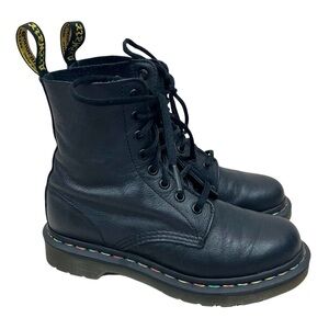 NWOT Dr. Martens 1460 Pascal Rainbow Stitch Soft Leather Combat Boots